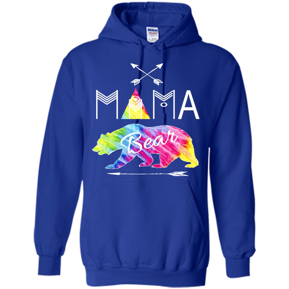 Mama Bear Shirt Tie Dye Family Vacation & Camping Tee - Hoodie
