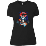 Chicago Bears Halloween The Nightmare Before Christmas - Ladies' Boyfriend T-Shirt