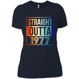 Retro Straight Outta 1977 41 Years Old - Ladies' Boyfriend T-Shirt