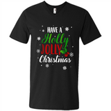 Have A Holly Jolly Christmas T-Shirt Cute Mistletoe - Men's V-Neck