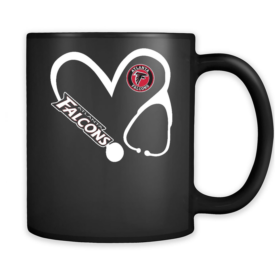 Stethoscope Heart Love Atlanta Falcons For Football Lovers