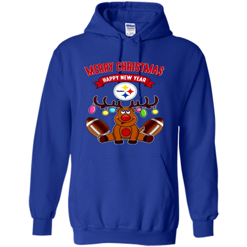Pittsburgh Steelers NFL Reindeer Funny Merry Christmas And Happy New Year