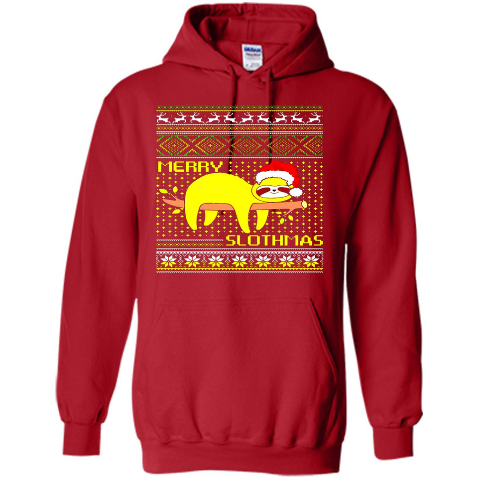 Merry Slothmas Sloth Christmas Sweater PINGPONG - Hoodie