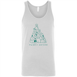 Merry Catmas Funny Cat Christmas Tree Sweatshirt - Canvas Unisex Tank