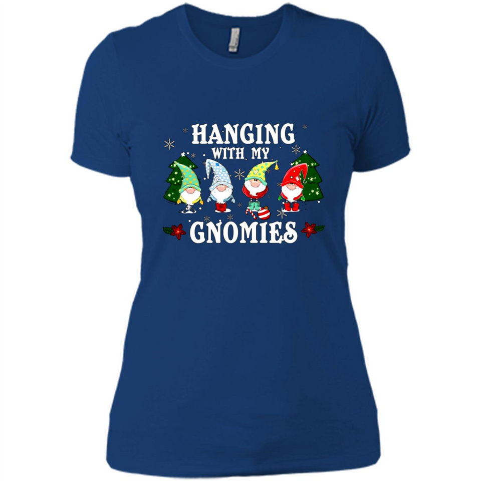 Christmas Garden Gnome Hanging With My Gnomies Shirt Sweater - Ladies' Boyfriend T-Shirt