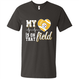 Pittsburgh Steelers Football My Heart is on that Field - Men's V-Neck