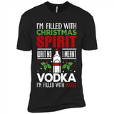 Christmas Gift Shirt Christmas Spirit Vodka Santa - Premium Short Sleeve T-Shirt