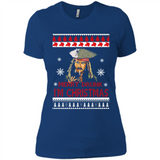 Jack sparrow Merry Drunk I'm Christmas - Ladies' Boyfriend T-Shirt