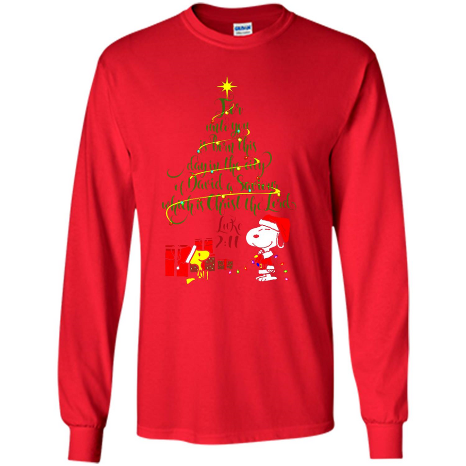 Snoopy Christmas Tree T-Shirt - Long Sleeve T-Shirt