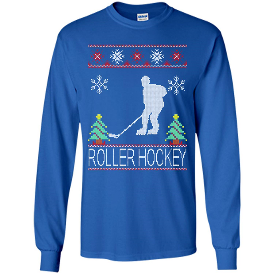roller hockey Christmas ugly