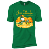 Snoopy Thanksgiving Give Thanks With A Grateful Heart - Premium Short Sleeve T-Shirt