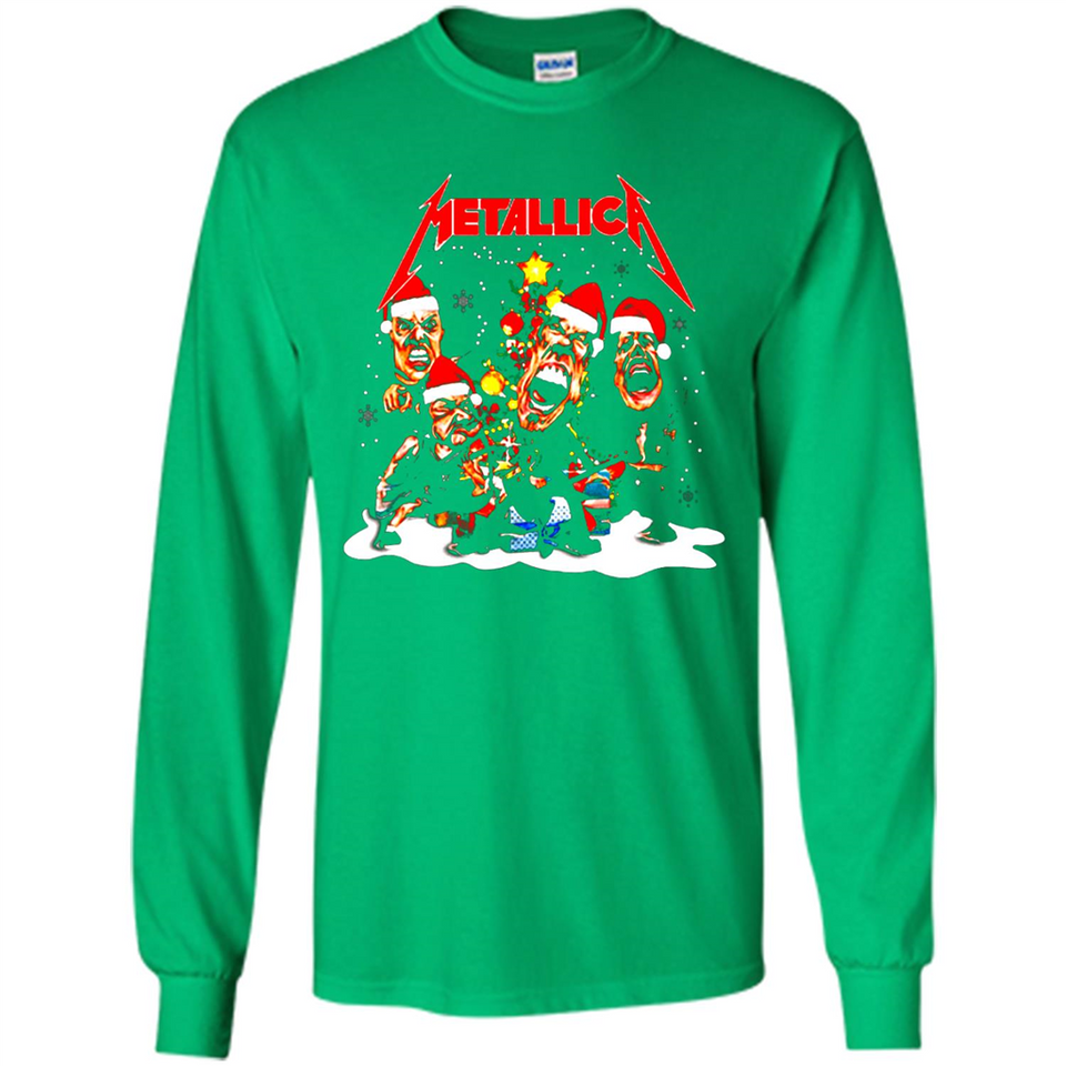 Metallica christmas sweatshirt hoodie long PINGPONG - Long Sleeve T-Shirt