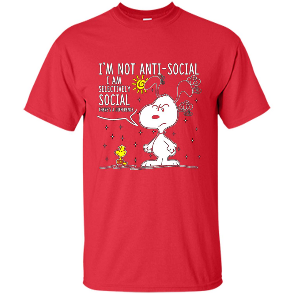 Snoopy I'm Not Anti-Social I Am Selectively Social