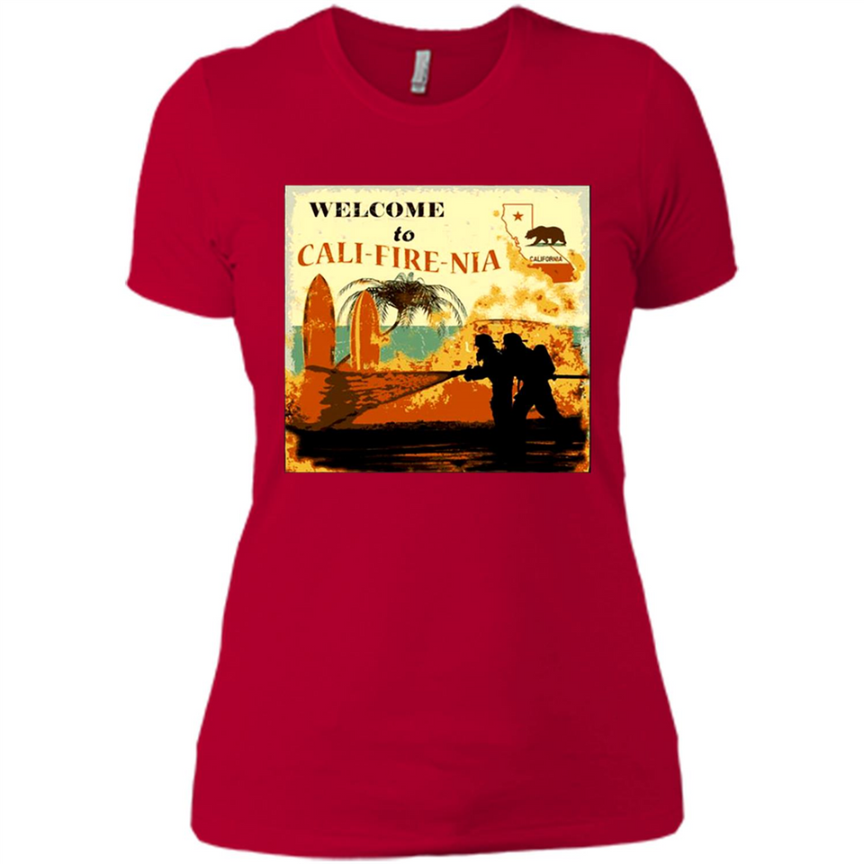 Paradise California Camp Fire Youth T-Shirt PINGPONG - Ladies' Boyfriend T-Shirt