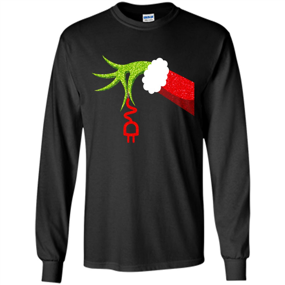 Funny Grinch Hand Holding Electrician Ornament Christmas PING PONG