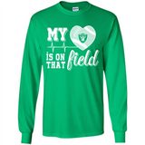 Oakland Raiders Football My Heart is on that Field - Long Sleeve T-Shirt