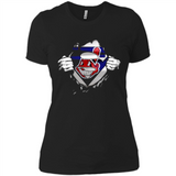 Cleveland Indians And Superman Fans - Ladies' Boyfriend T-Shirt