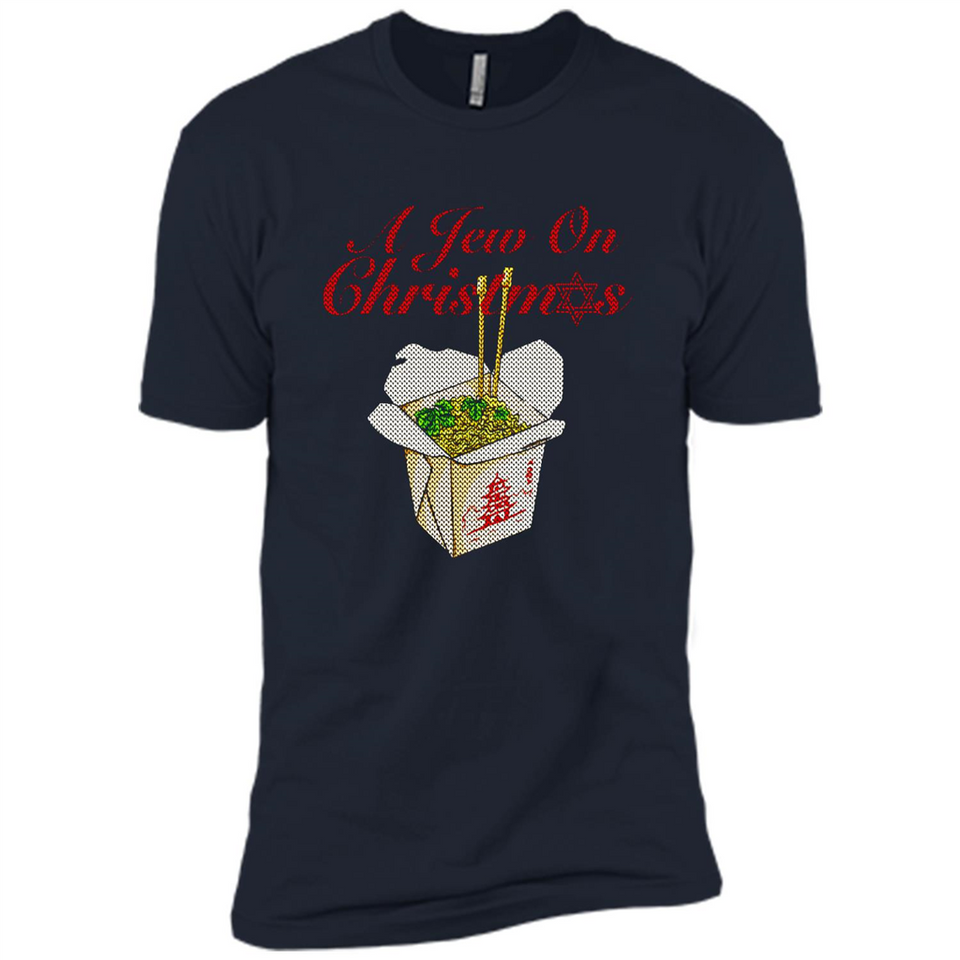 Christmas Ugly Sweater A Jew On Christmas - Premium Short Sleeve T-Shirt