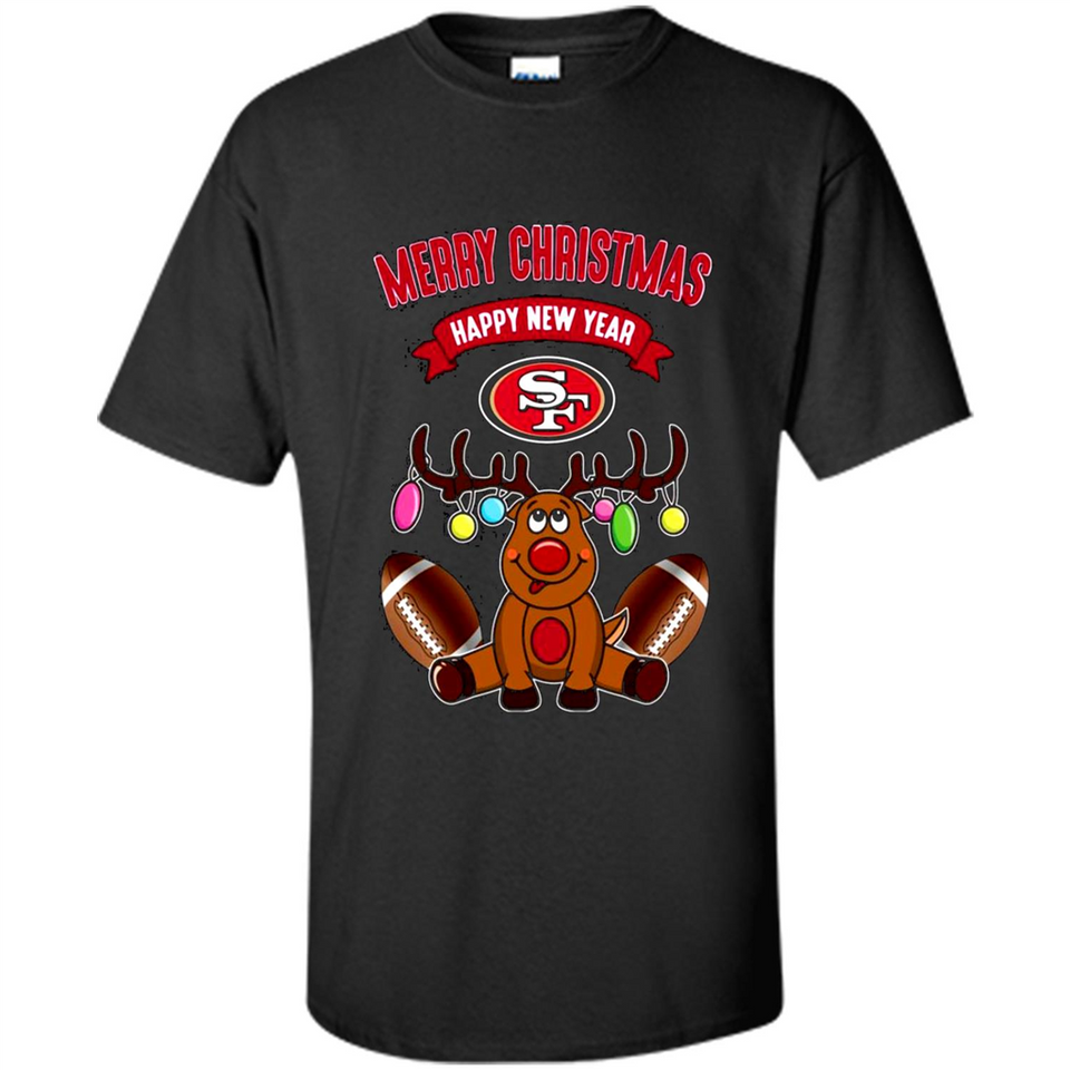 San Francisco 49ers NFL Reindeer Funny Merry Christmas And Happy New Year