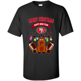 San Francisco 49ers NFL Reindeer Funny Merry Christmas And Happy New Year