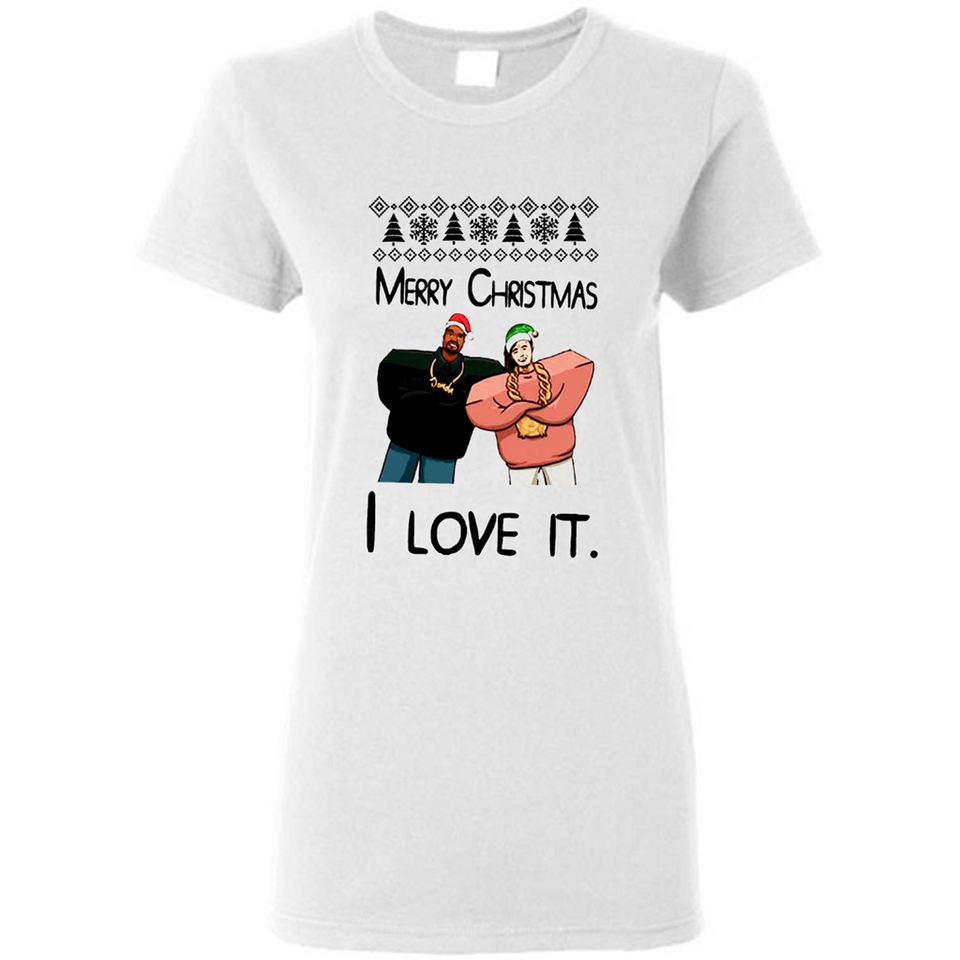 Drake Merry Christmas I love it sweatshirt PINGPONG - Ladies Short-Sleeve