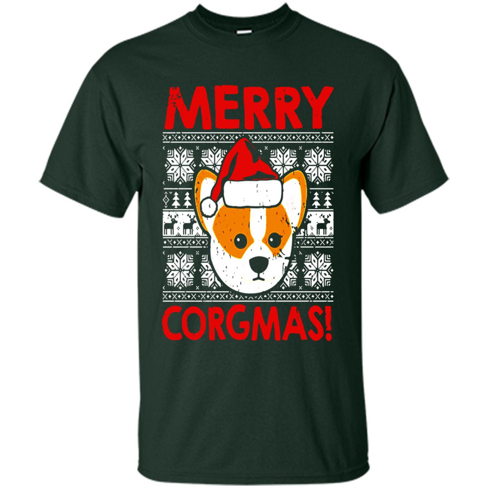 Funny Christmas Santa Corgi Dog Merry Corgmas - Shirt