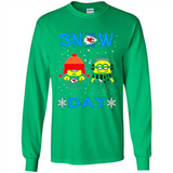 Snow Day Shirt For Kansas City Chiefs Vs Minion Fans Cotton pingpong