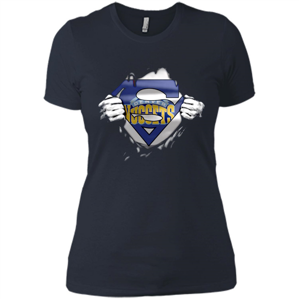 Denver Nuggets And Superman Fans - Ladies' Boyfriend T-Shirt