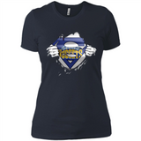Denver Nuggets And Superman Fans - Ladies' Boyfriend T-Shirt