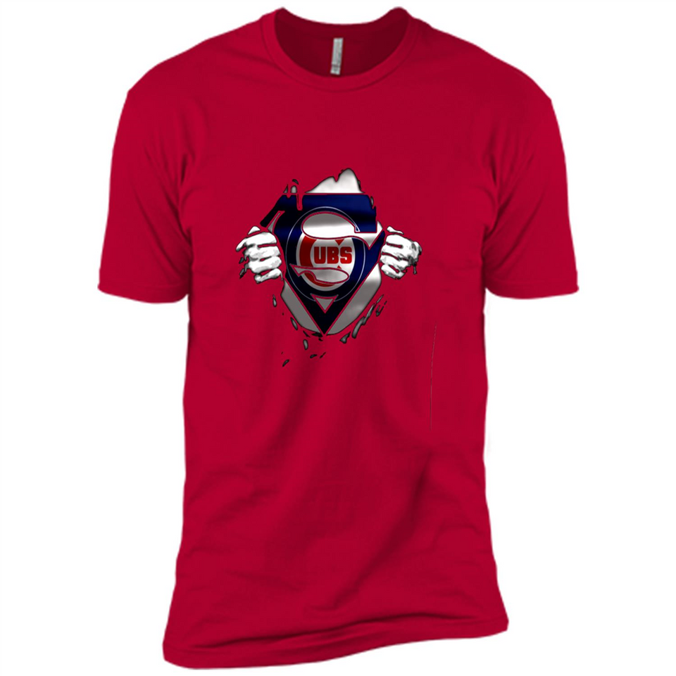 Chicago Cubs And Superman Fans - Premium Short Sleeve T-Shirt