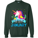 Unicorns are born in January Birthday Rainbow Gift Custom Ultra Cotton