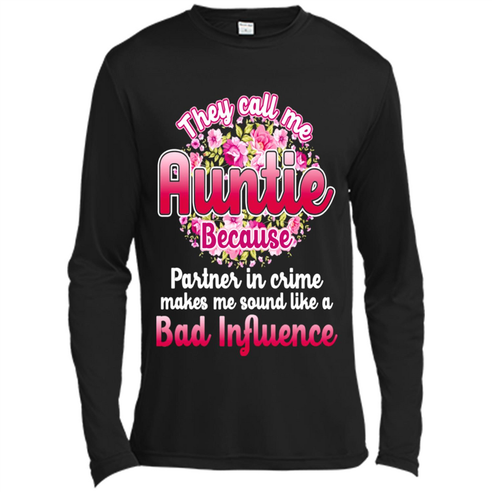 They Call Me Auntie Flower - Canvas Long Sleeve T-Shirt