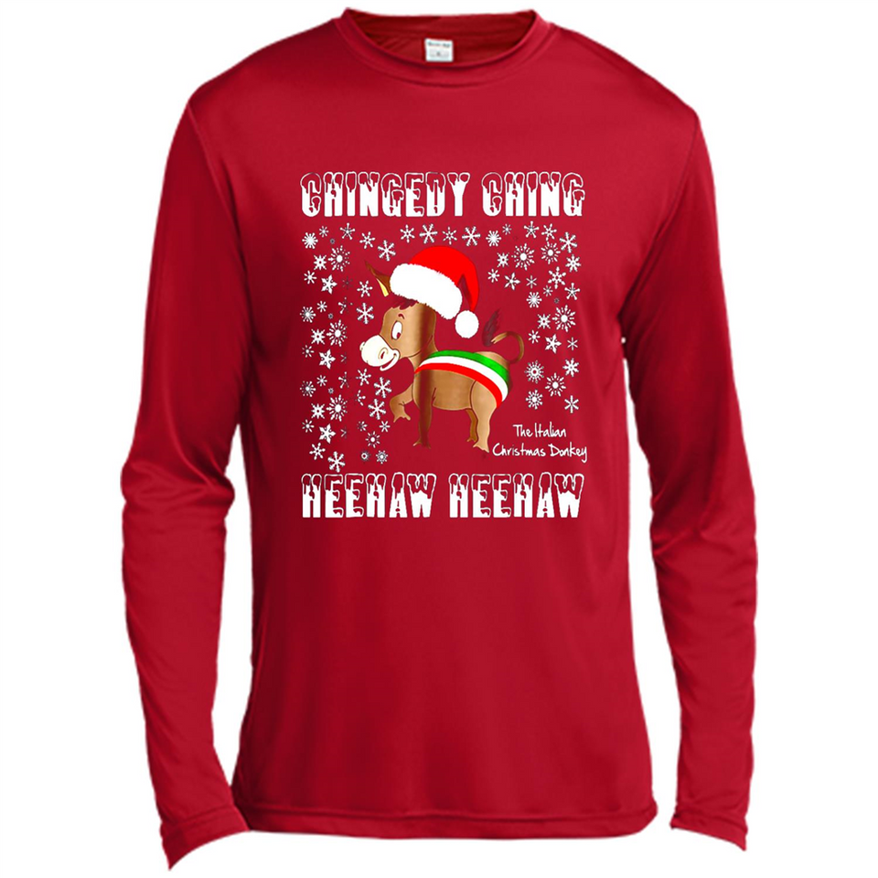 Amazing Dominick The Christmas Donkey-Italian Christmas Donkey - Canvas Long Sleeve T-Shirt