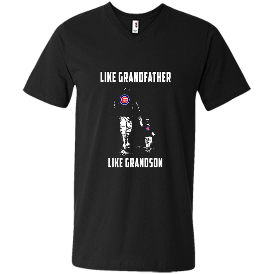 Chicago Cubs GrandFather Like GrandSon - Men's V-Neck