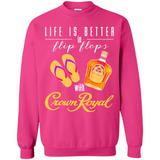 LIFE IS BETTER IN FLIP FLOPS WITH CROWN ROYAL