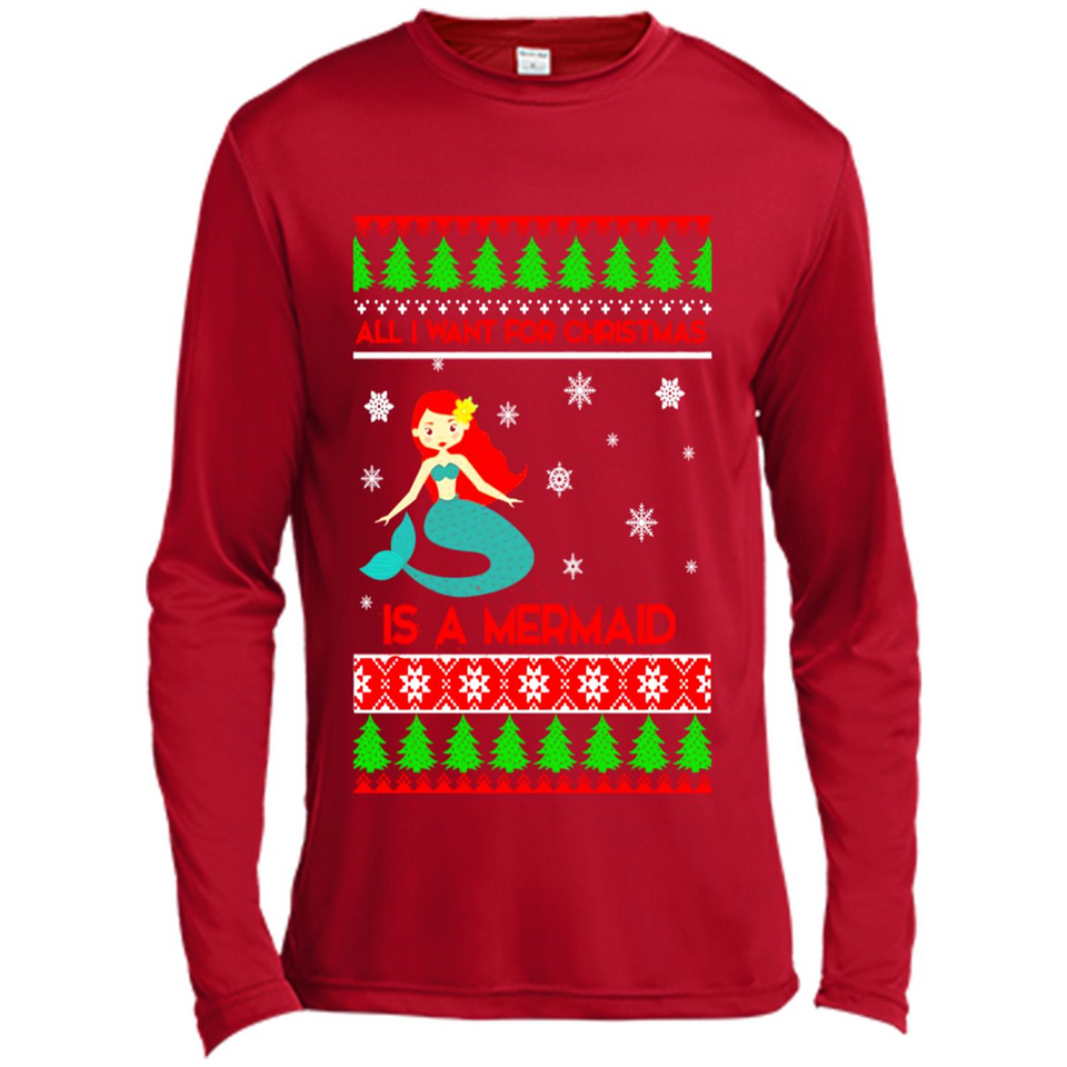 All I Want For Christmas Is A Mermaid ugly PINGPONG