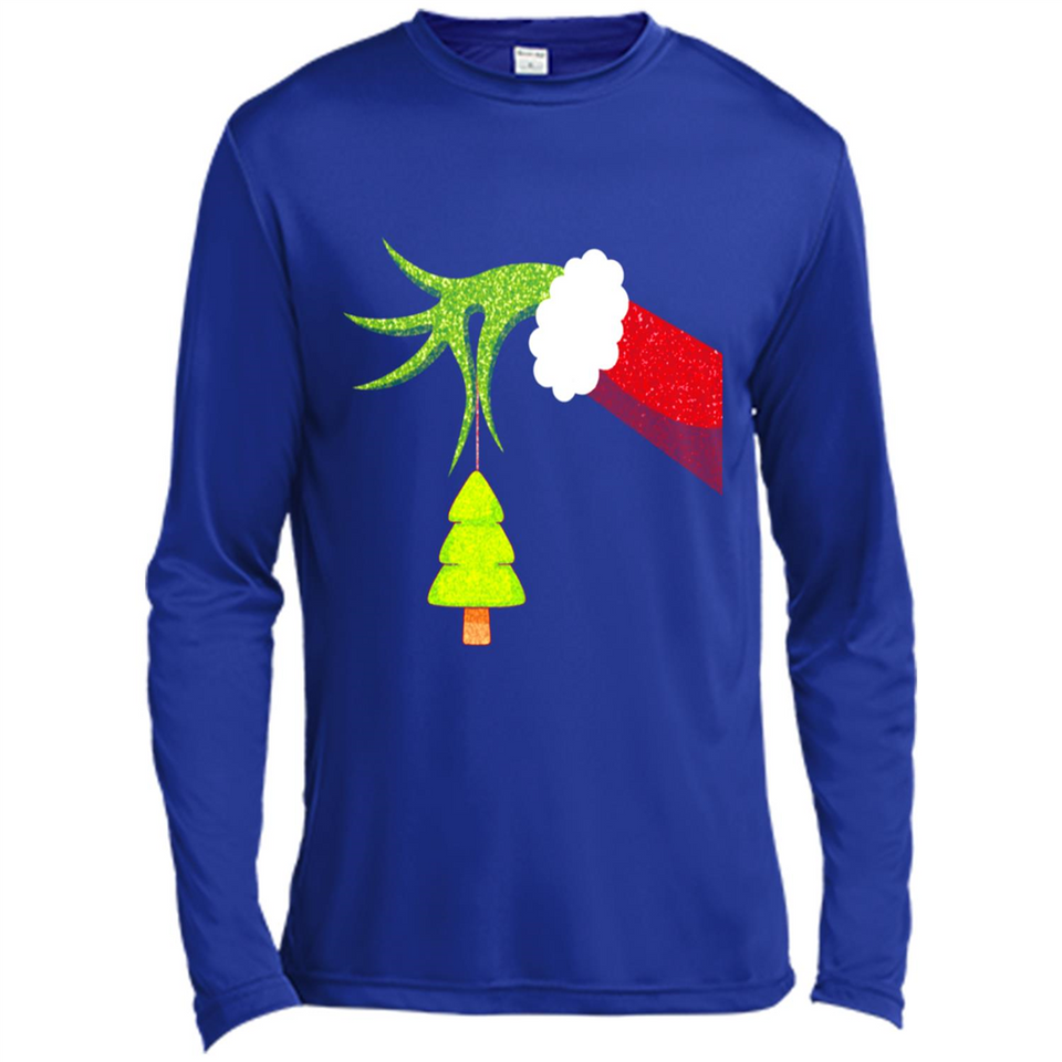 Funny Grinch Hand Holding Christmas Tree Ornament Christmas PING PONG