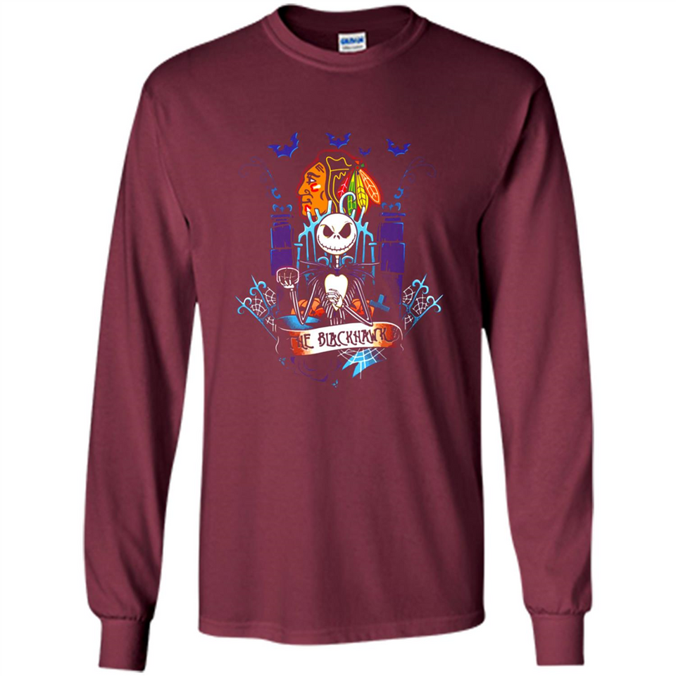 Chicago Blackhawks Halloween The Nightmare Before Christmas - Long Sleeve T-Shirt