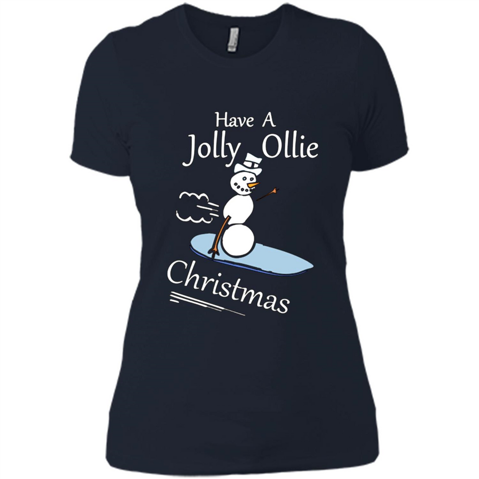 Snowman Snowboarder Tshirt Have Jolly Ollie Christmas