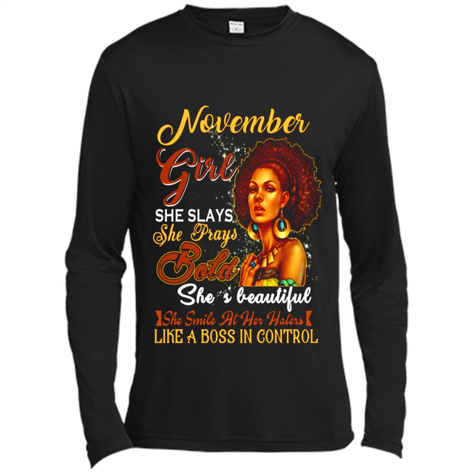 November Girl She Slays She Prays Beautiful Birthday PINGPONG