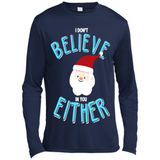 Santa Doesn't Believe In You Either Christmas Ls Shirt Gift - Canvas Long Sleeve T-Shirt