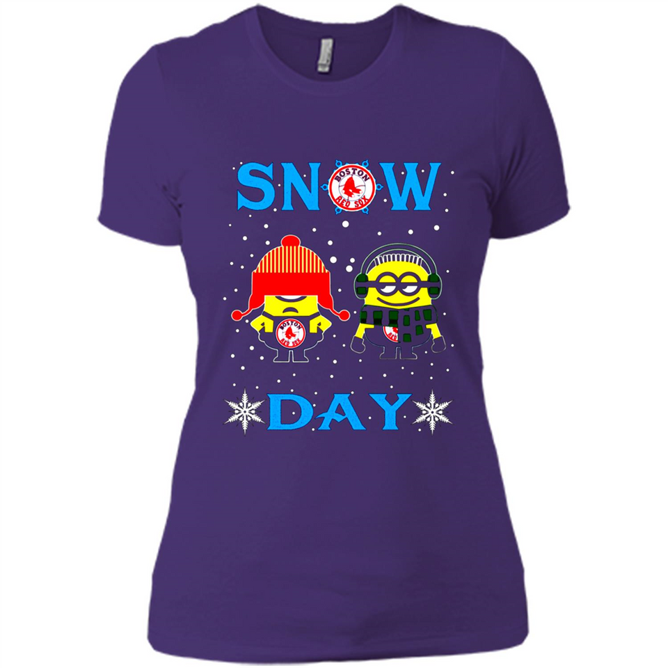 Snow Day Shirt For Boston Red Sox Vs Minion Fans pingpong