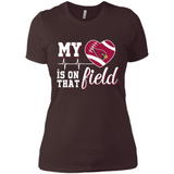 Arizona Cardinals Football My Heart is on that Field - Ladies' Boyfriend T-Shirt