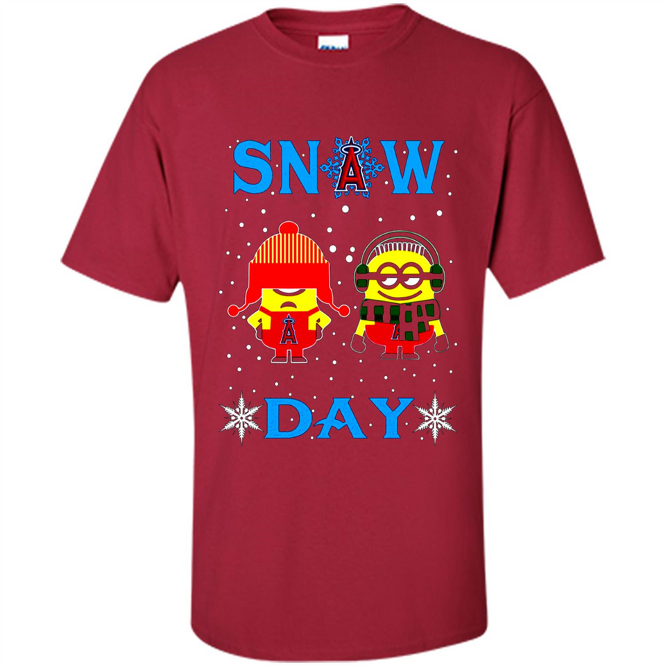 Snow Day Shirt For Los Angeles Angels Vs Minion Fans pingpong
