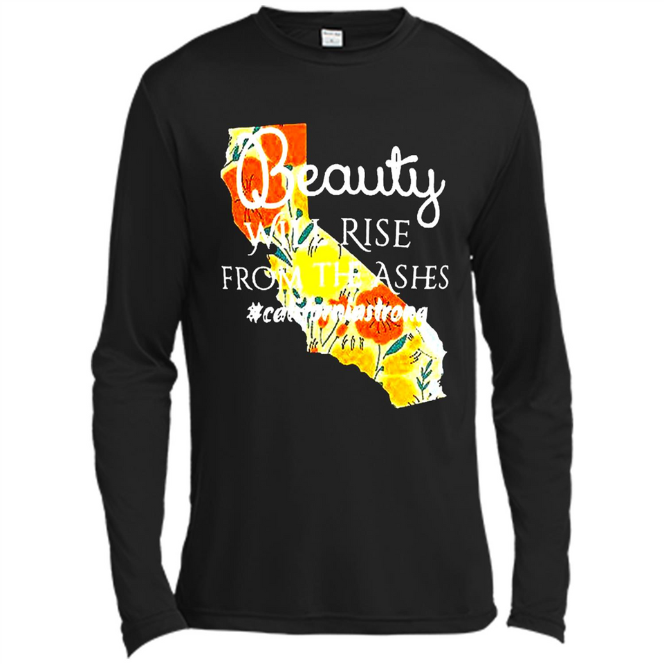 Paradise California Strong Camp Fire Youth T-Shirt PINGPONG - Canvas Long Sleeve T-Shirt