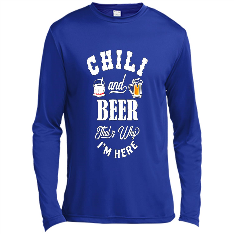 Chili Cookoff Funny T-shirt Chili And Beer - Canvas Long Sleeve T-Shirt