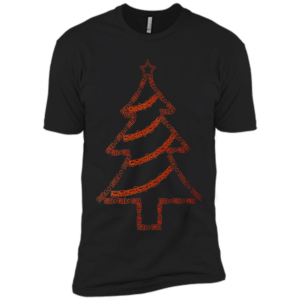 Tuba Text Christmas Tree Musical Instrument Holiday Shirt