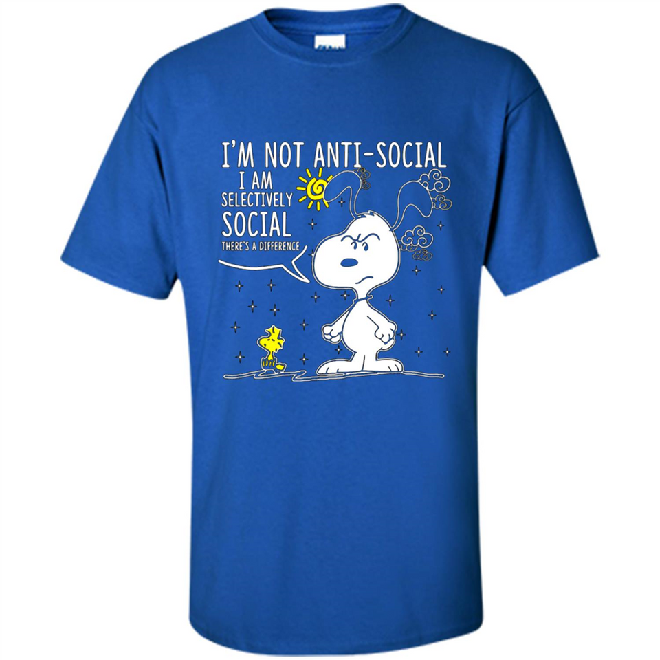 Snoopy I'm Not Anti-Social I Am Selectively Social
