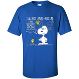 Snoopy I'm Not Anti-Social I Am Selectively Social