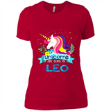 Unicorns are born in Leo Birthday Rainbow Gift Ladies Custom